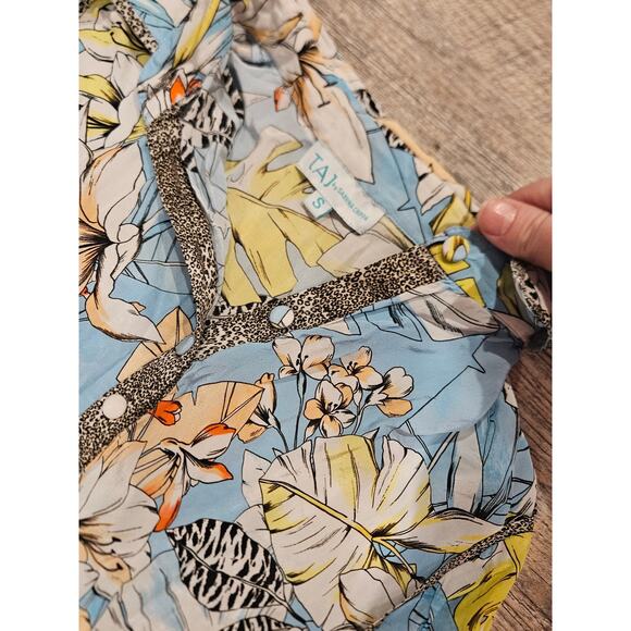 TAJ by Sabrina Crippa Button Down Maxi Dress Small Viscose Patchwork Cottage 180 - Picture 6 of 11